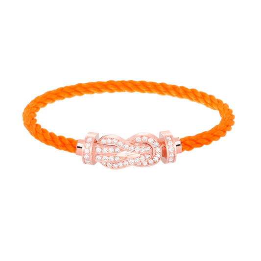 [⭐Aura]CHANCE LARGE 8 FIGURE BUCKLE FULL DIAMOND BRACELET ROSE GOLD