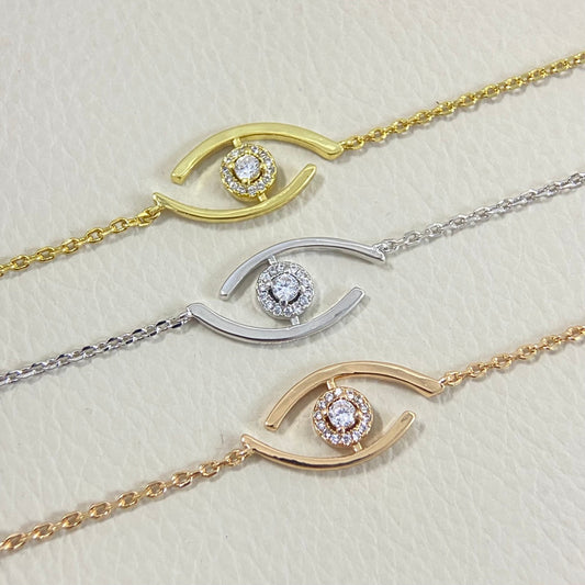 [⭐Aura]Demo Eye Pave-Set Diamond Bracelet