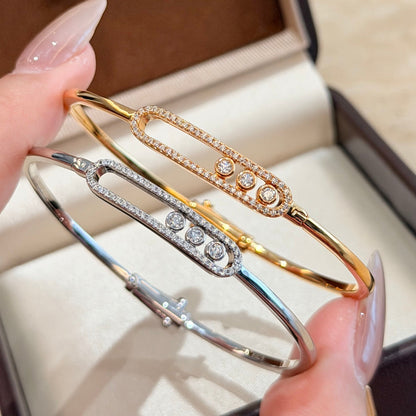 [⭐Aura]Move Pavé Diamond Bangle Bracelet M