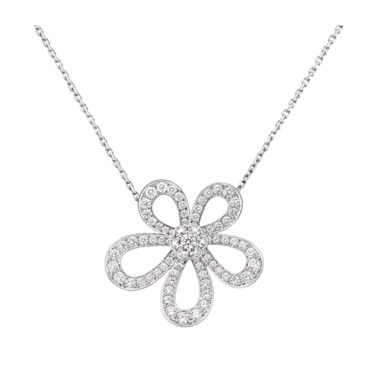 [⭐Aura]FLOWERLACE NECKLACE FULL DIAMONDS