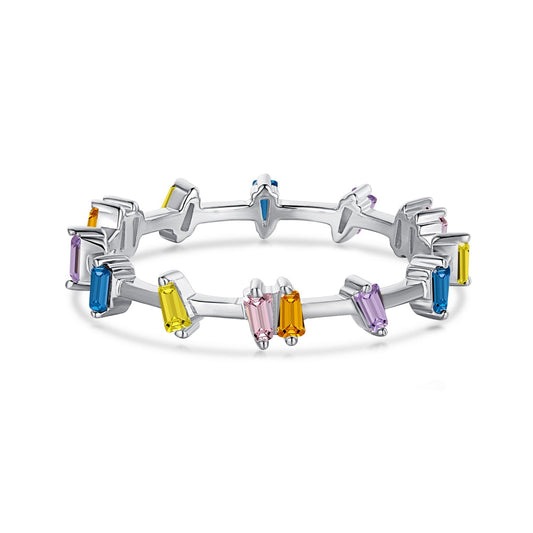 [Tonmkive Jewelry]Unique Trapezoid Cut Daily Ring