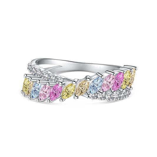 [Tonmkive Jewelry]Unique Colorful Marquise Cut Daily Ring