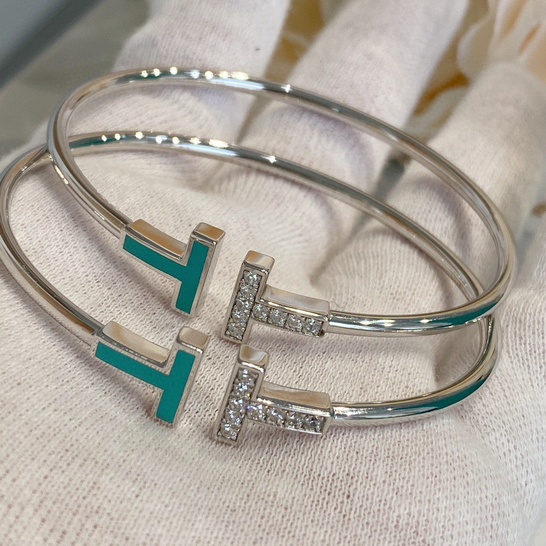 [Spark Jewels]T BRACELET 1.8MM TURQUOISE DIAMOND