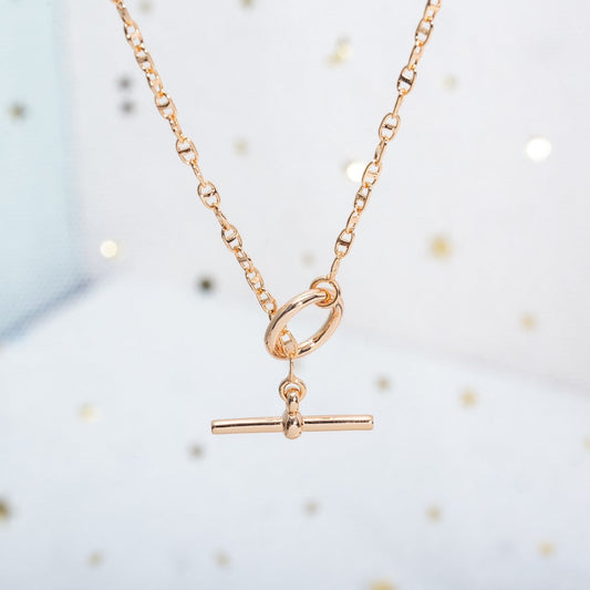 [⭐Aura]ECHAPPEE NECKLACE PINK GOLD