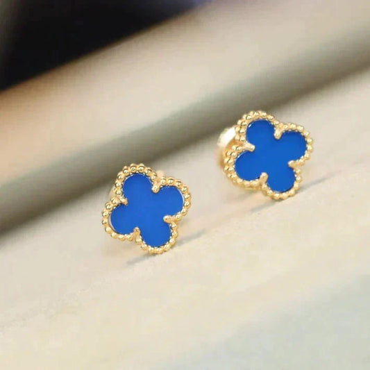 [⭐Aura]CLOVER MINI 9.5MM TURQUOISE EARRINGS