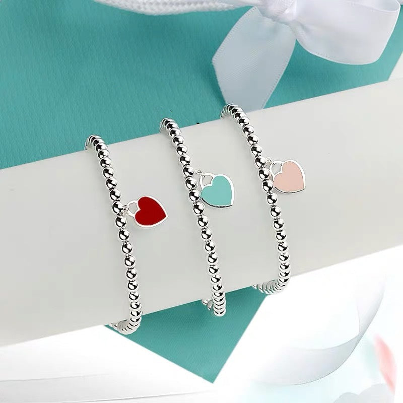 [Spark Jewels]MINI HEART BRACELET SILVER