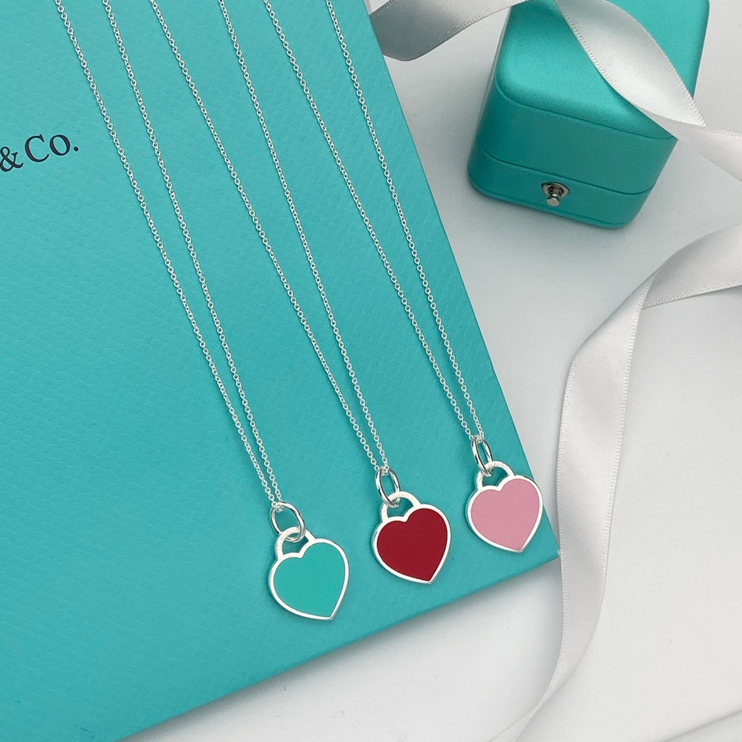 [Spark Jewels]HEART PEDANT SILVER NECKLACE