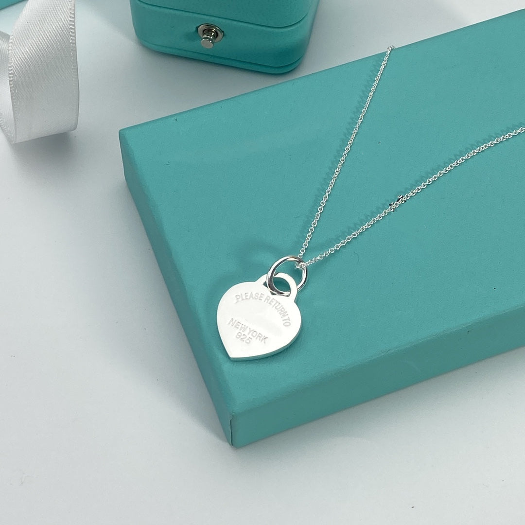 [Spark Jewels]HEART PEDANT SILVER NECKLACE