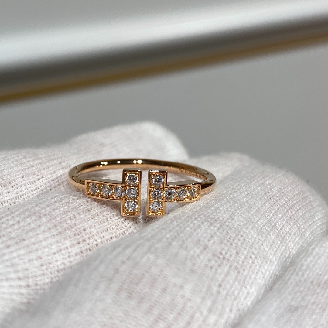 [Spark Jewels] WIRE RING DIAMOND PINK GOLD