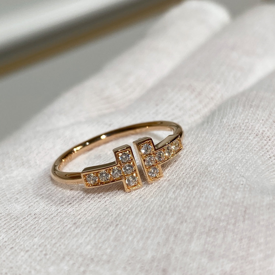 [Spark Jewels] WIRE RING DIAMOND PINK GOLD