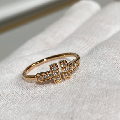[Spark Jewels] WIRE RING DIAMOND PINK GOLD
