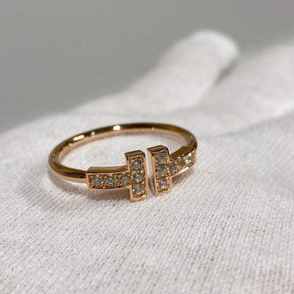 [Spark Jewels] WIRE RING DIAMOND PINK GOLD