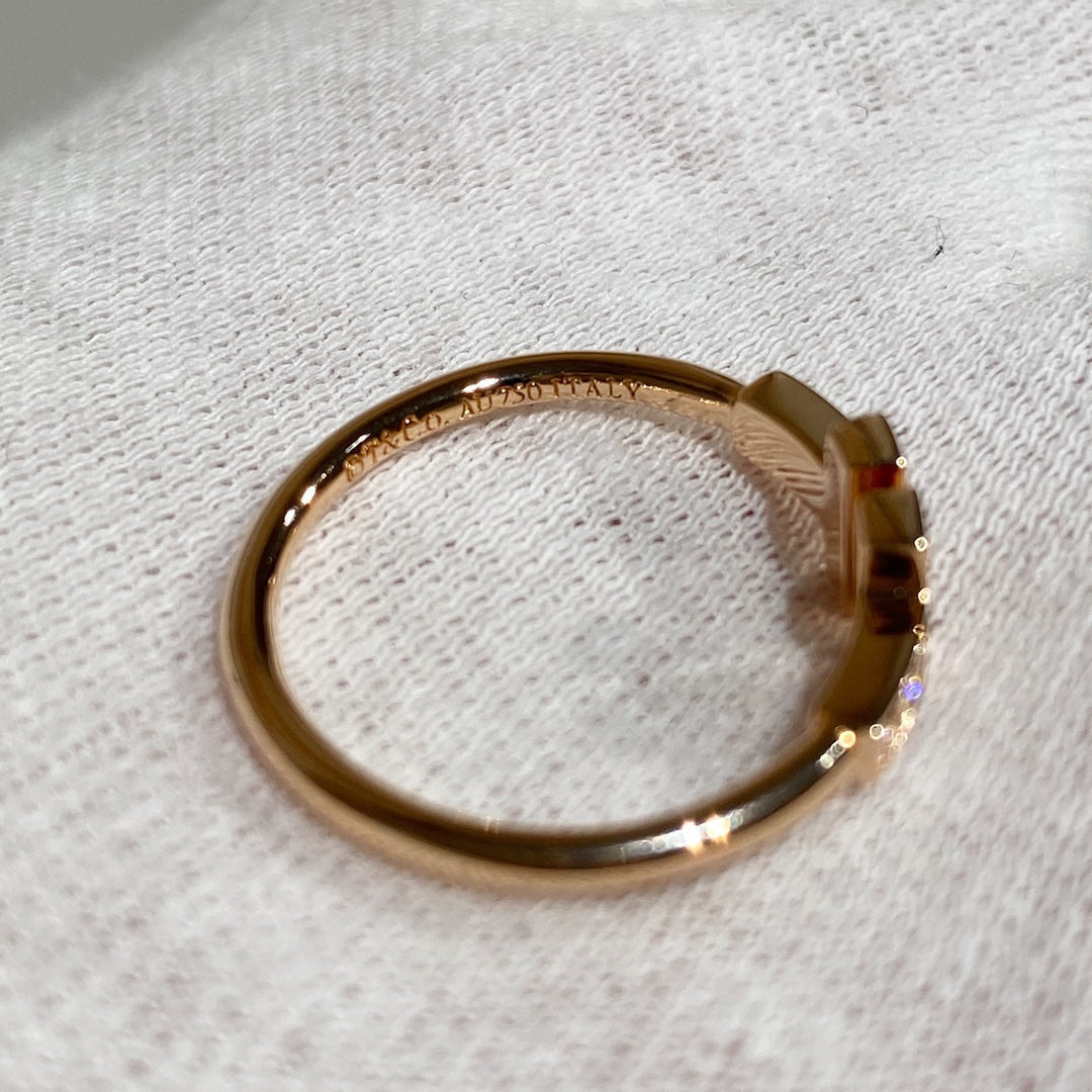 [Spark Jewels] WIRE RING DIAMOND PINK GOLD