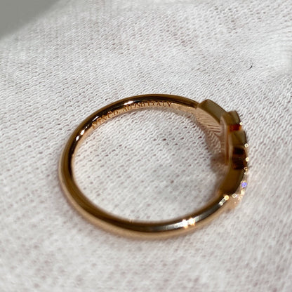 [Spark Jewels] WIRE RING DIAMOND PINK GOLD