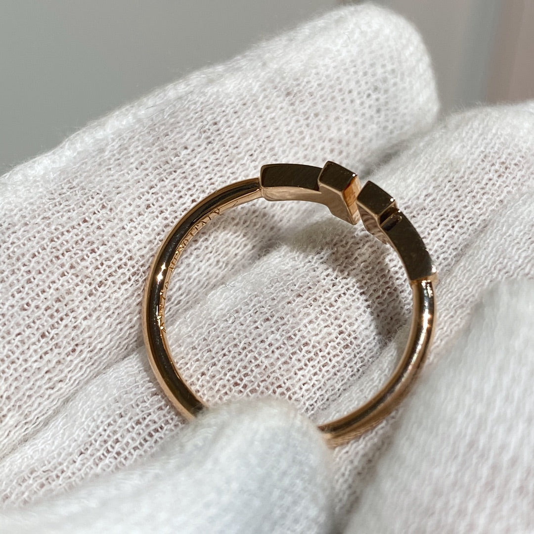 [Spark Jewels] WIRE RING DIAMOND PINK GOLD