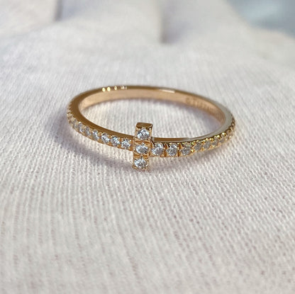 [Spark Jewels]T RING DIAMOND PINK GOLD
