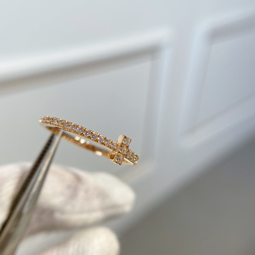 [Spark Jewels]T RING DIAMOND PINK GOLD