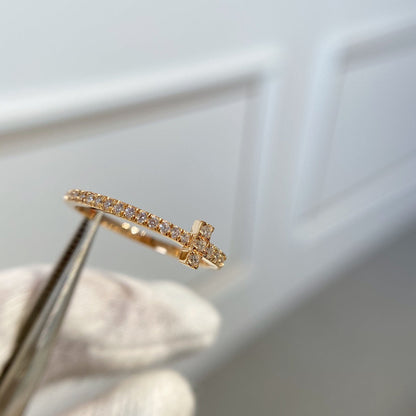 [Spark Jewels]T RING DIAMOND PINK GOLD