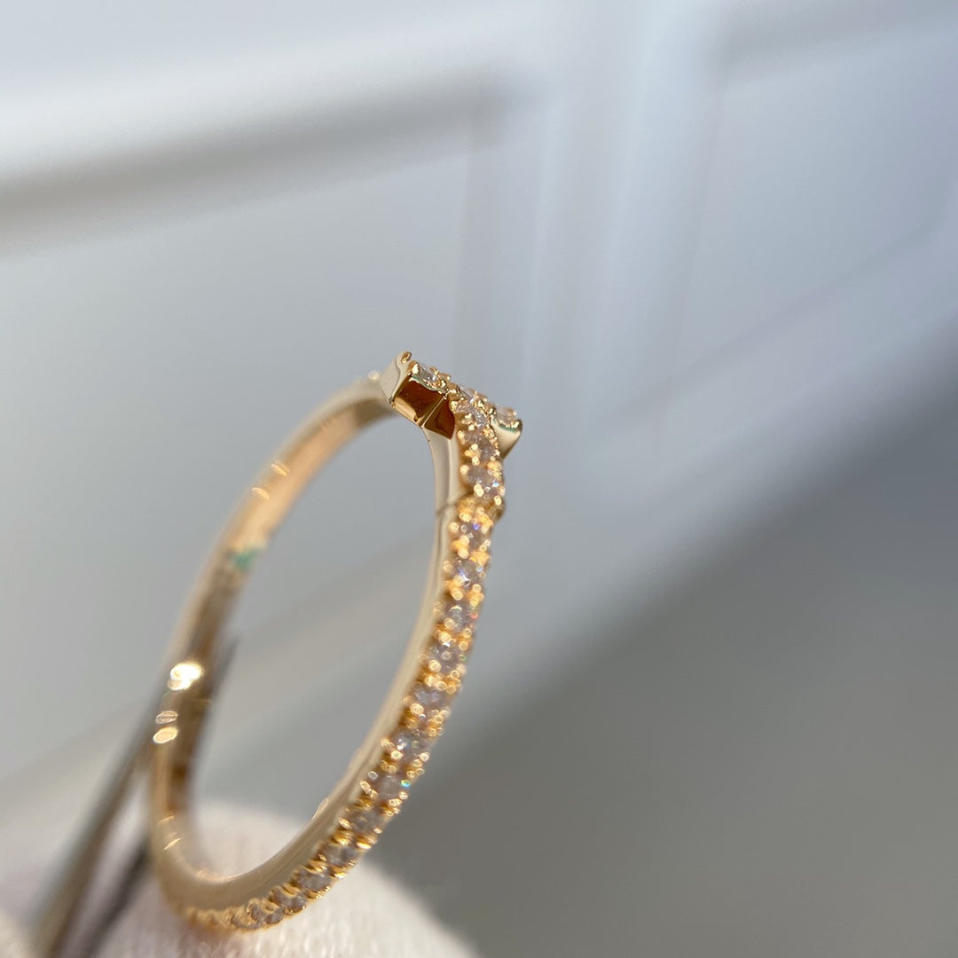 [Spark Jewels]T RING DIAMOND PINK GOLD