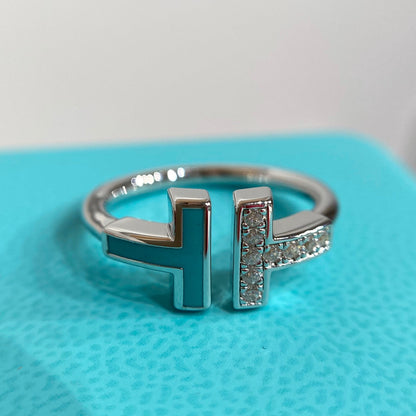 [Spark Jewels] WIRE TURQUOISE DIAMOND RING SILVER