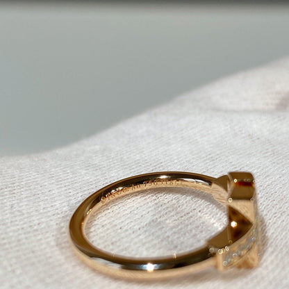 [Spark Jewels]T WIRE MOP DIAMOND RING PINK GOLD