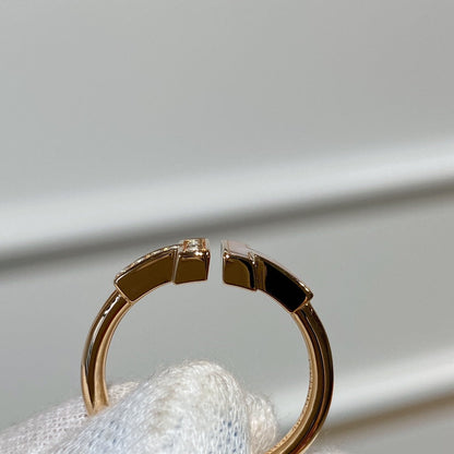 [Spark Jewels]T WIRE MOP DIAMOND RING PINK GOLD