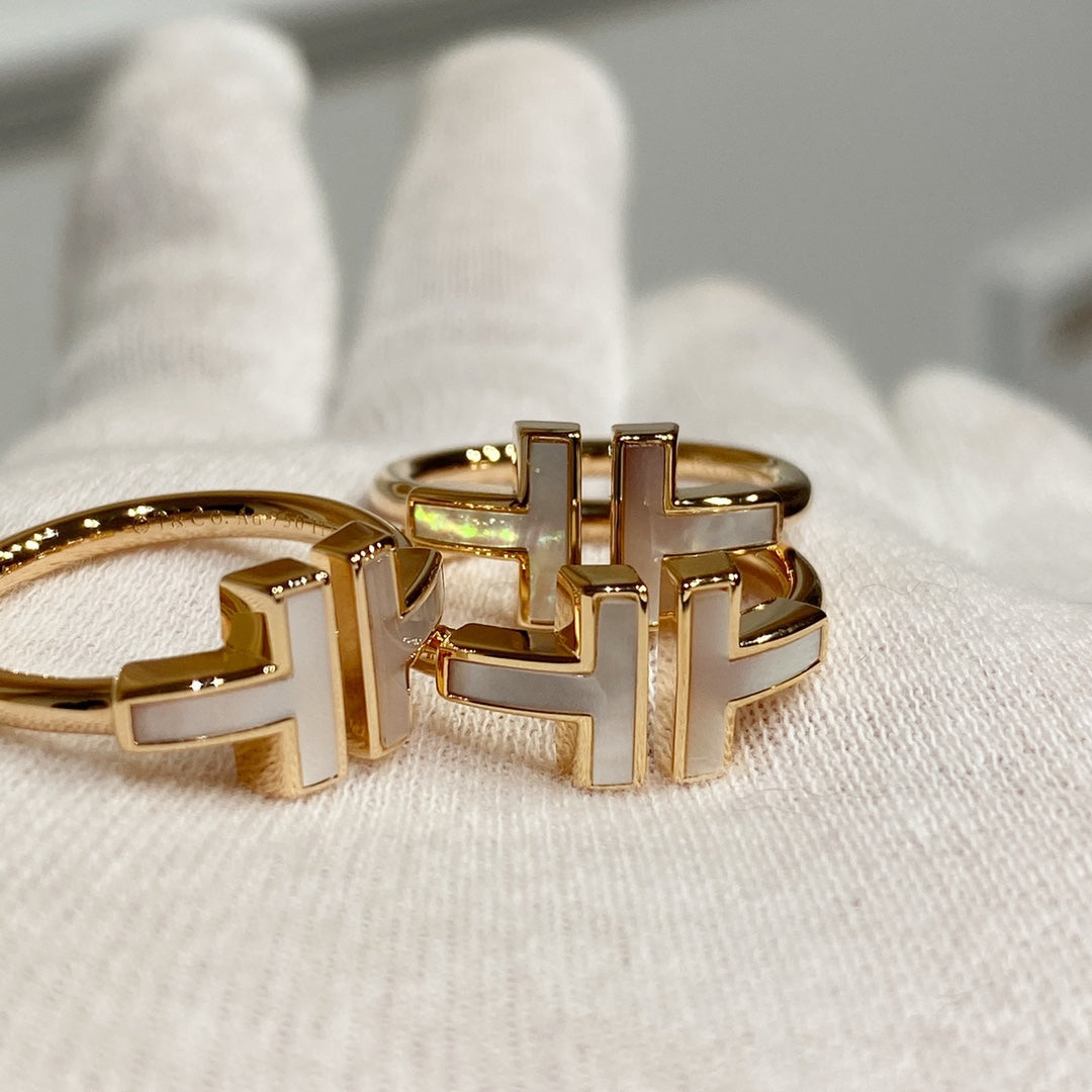 [Spark Jewels] WIRE MOP RING PINK GOLD