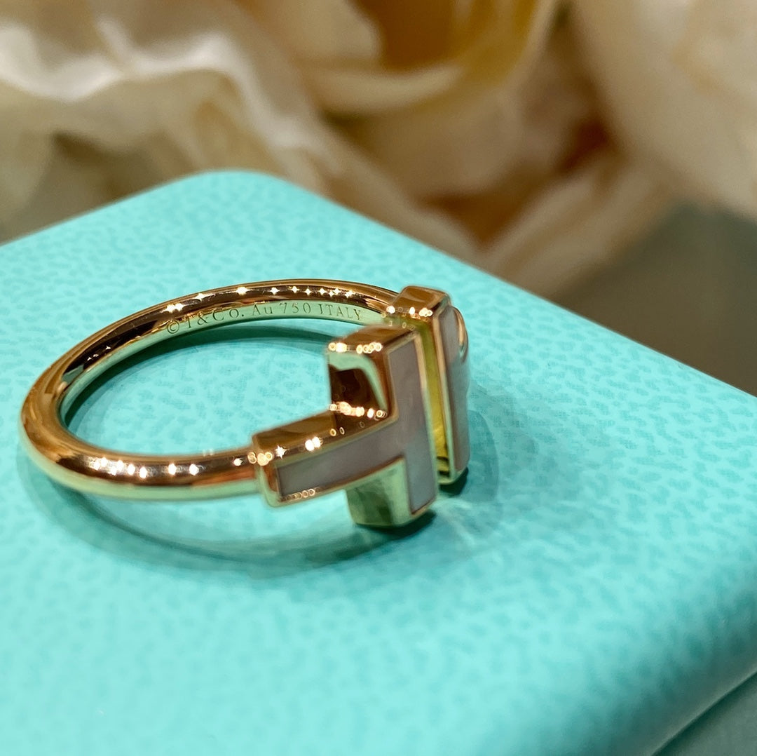 [Spark Jewels] WIRE MOP RING PINK GOLD