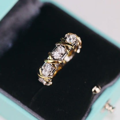 [Spark Jewels]SIXTEEN STONE RING GOLD