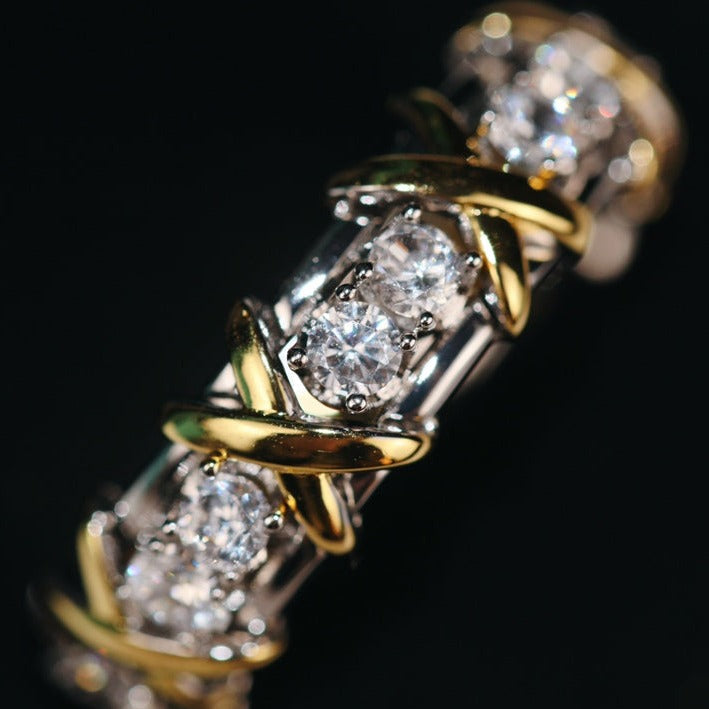 [Spark Jewels]SIXTEEN STONE RING GOLD