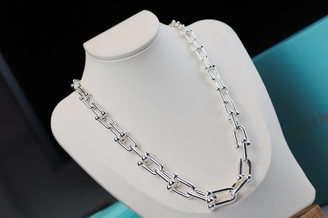 [Spark Jewels]HARDWEAR LINK SILVER NECKLACE