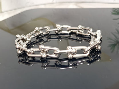 [Spark Jewels]HARDWEAR BRACELET PINK GOLD AND SILVER DIAMOND