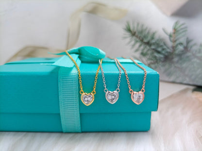 [Spark Jewels]HEART BIG DIAMOND NECKLACE