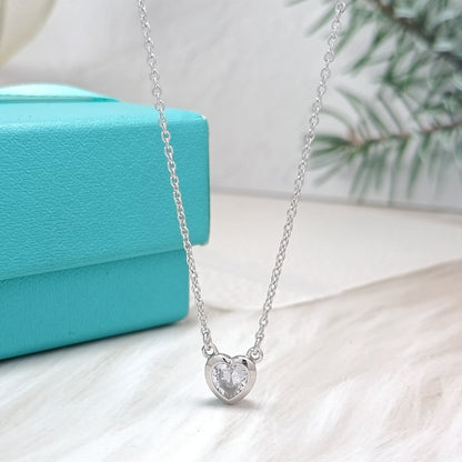 [Spark Jewels]HEART BIG DIAMOND NECKLACE