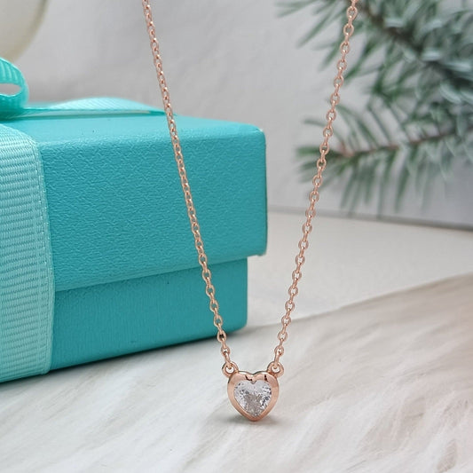 [Spark Jewels]HEART BIG DIAMOND NECKLACE