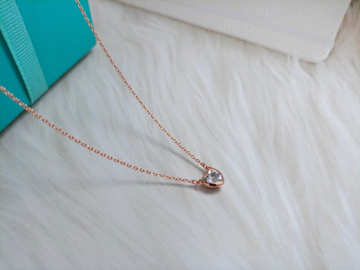 [Spark Jewels]HEART BIG DIAMOND NECKLACE
