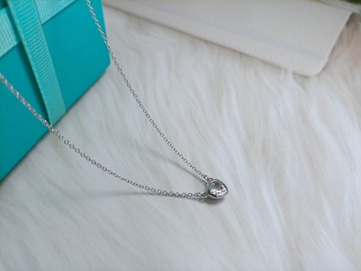 [Spark Jewels]HEART BIG DIAMOND NECKLACE