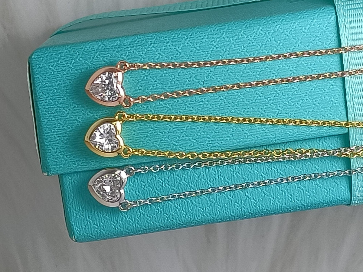 [Spark Jewels]HEART BIG DIAMOND NECKLACE