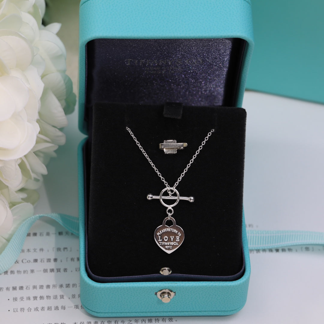 [Spark Jewels]DOUBLE HEART BLUE NECKLACE