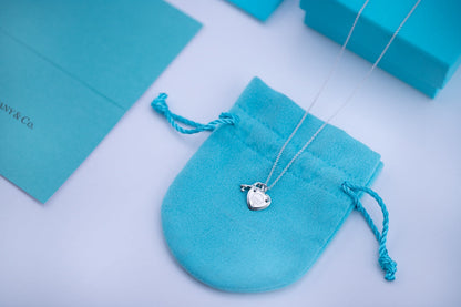 [Spark Jewels]KEY AND HEART SILVER NECKLACE