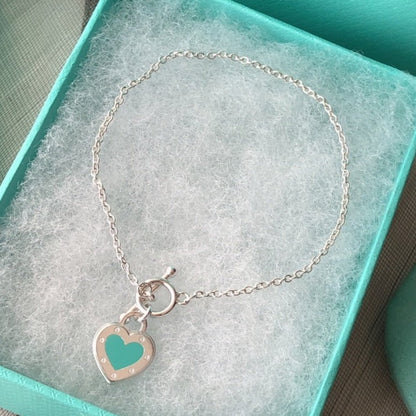 [Spark Jewels]LOVE HEART BLUE BRACELET