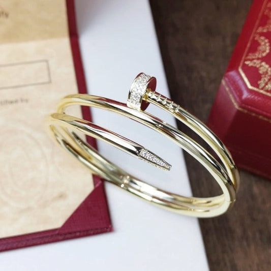 [⭐Aura]JUSTE BRACELET 3.5MM DOUBLE ROW DIAMOND
