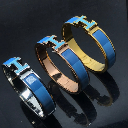 [⭐Aura]H BRACELET BLUE RAINBOW CERAMIC