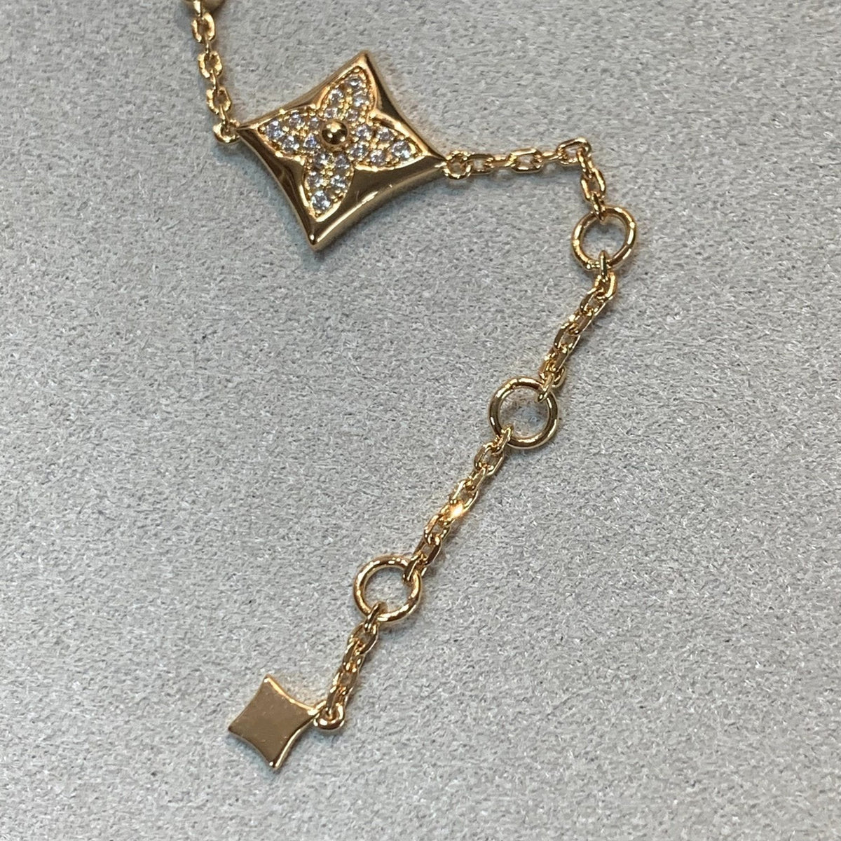 [Spark]STAR AND SUN 4 MOTIFS GOLD DIAMONDS BRACELET