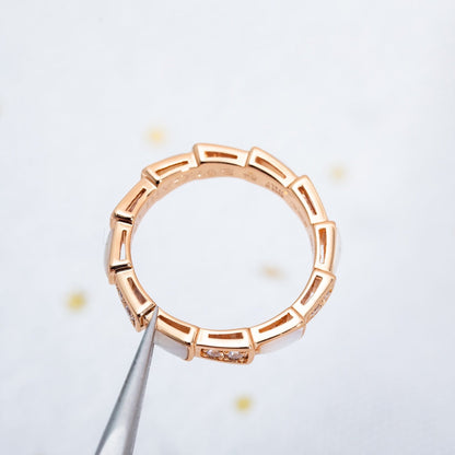 [⭐Spark]SERPENTI RING PINK GOLD DIAMOND MOP 3MM
