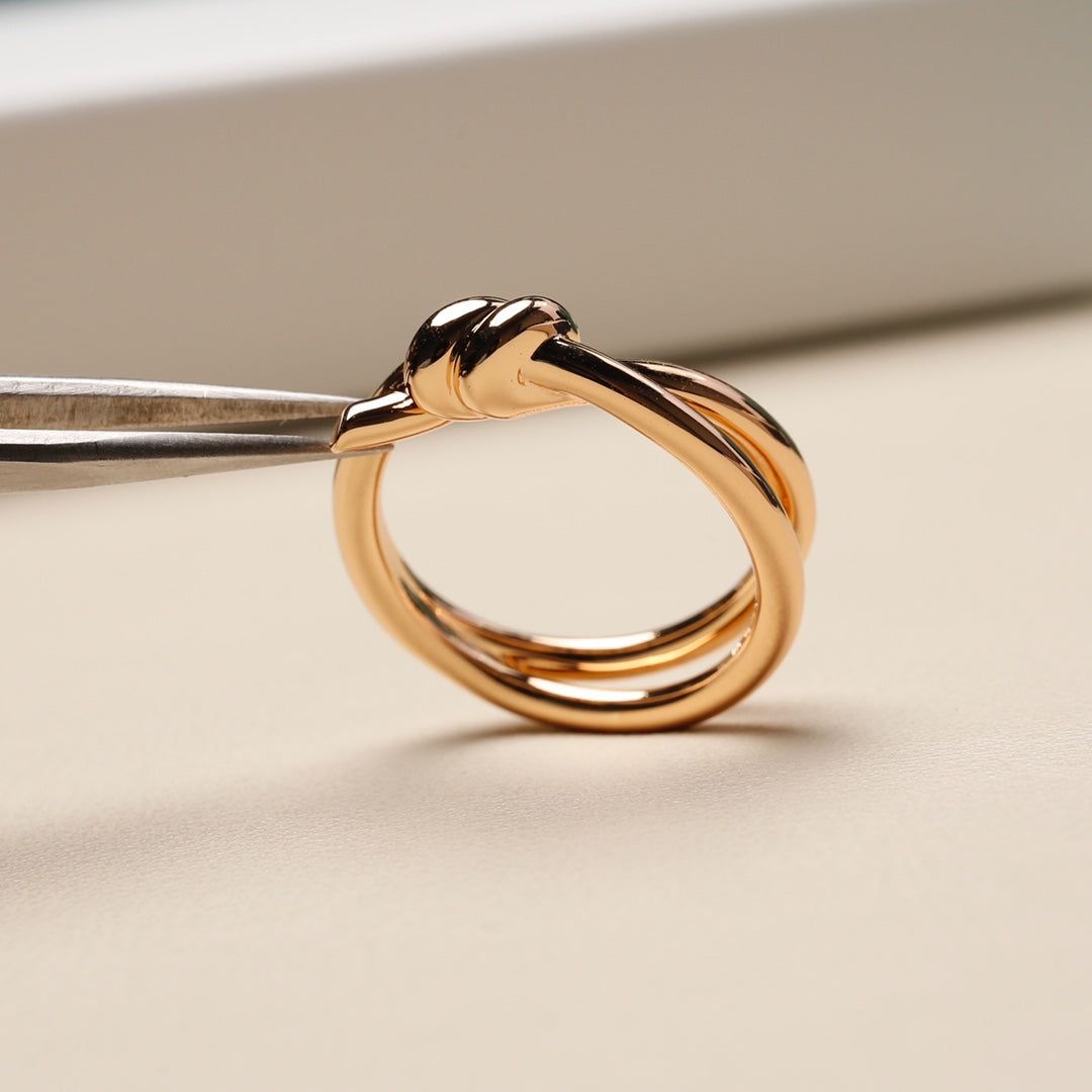 [Spark Jewels]KNOT RING PINK GOLD