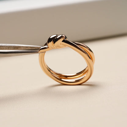 [Spark Jewels]KNOT RING PINK GOLD