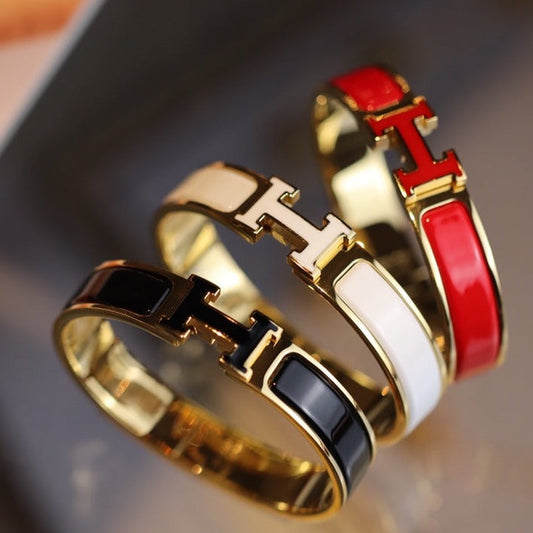 [⭐Aura]H BRACELET 12MM GOLD