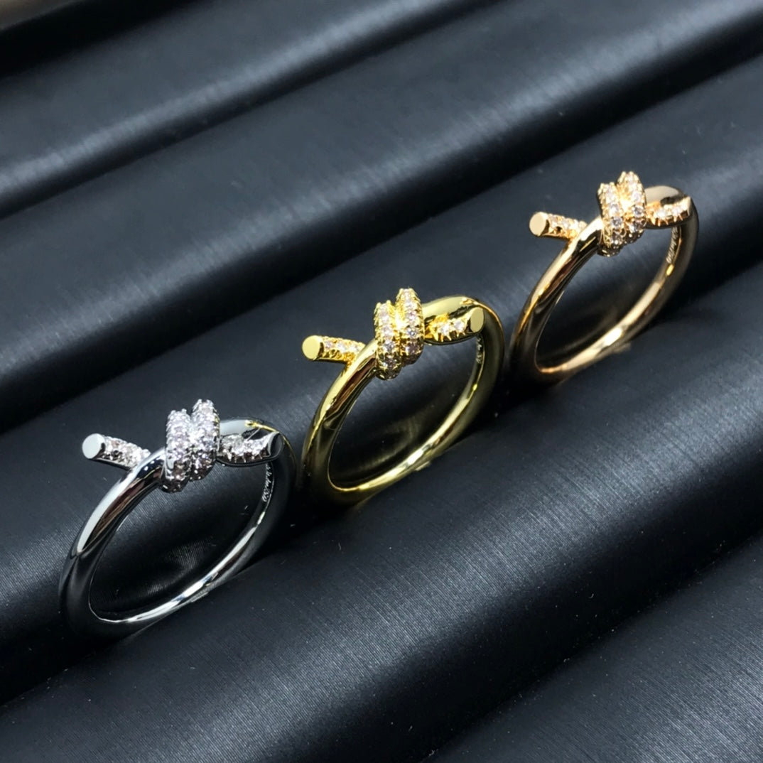 [Spark Jewels]KNOT RING 1.2MM DIAMOND