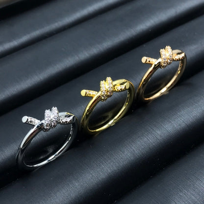 [Spark Jewels]KNOT RING 1.2MM DIAMOND